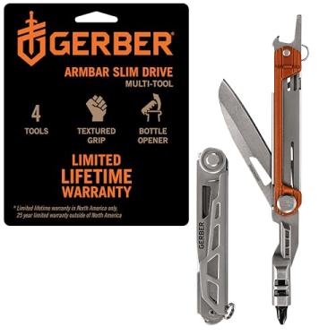 Imagem de Gerber Gear Armbar Slim Drive, Faca de Bolso Multiferramenta com Chave de Fenda, Laranja Queimado