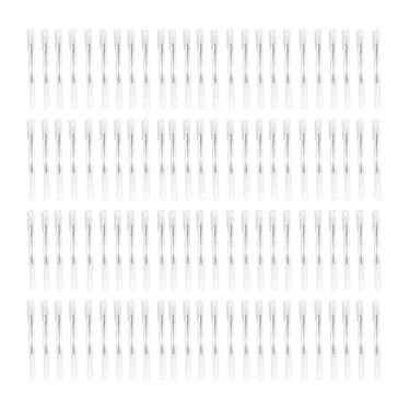 Imagem de 0.5mm Gel Pen Black Ink Pens Fast Drying Smooth Writing Transparent Frosted Shell 100PCS Bulk Pack for School Office Work Study Plastic Material 14.5cm Length