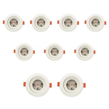 Imagem de Kit 9 Spot Maxxy Redondo 7w Quente 3000k Max-0447