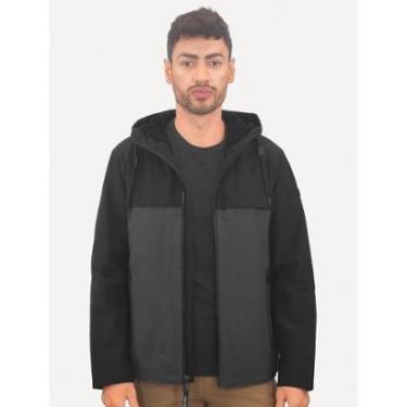 Imagem de Jaqueta Calvin Klein Masculina Nylon Hoodie Windbreaker Chumbo-Masculino