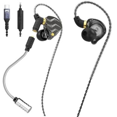 Imagem de XOX KG01 Fones de ouvido profissionais para jogos, botões de batalha, microfone destacável, som surround 4D, driver dinâmico de 11 mm para jogos móveis, PlayStation, PC com 3,5 mm/tipo-c (tipo C