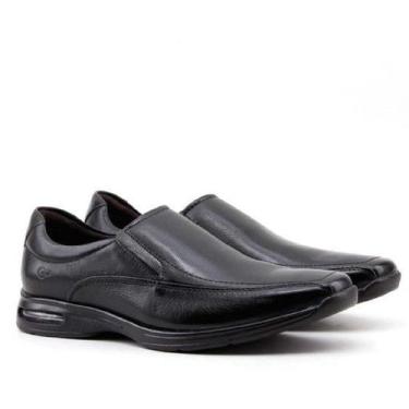 Imagem de Sapato Smart Democrata Air Spot Couro, Preto, 41