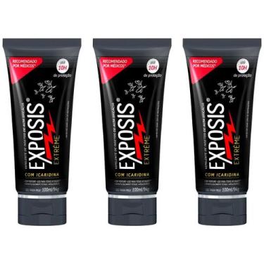 Imagem de Kit 3x Repelente de Insetos Exposis Extreme Com Icaridina Uso Adulto e
