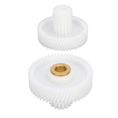 Imagem de Zerodis Conjunto de Roda Dentada de Engrenagem de Moedor de Carne de Plástico de 2 Peças, Acessórios de Substituição para Picador Doméstico e Máquina de Salsicha Moinho e Moedor Elétrico de Alimentos