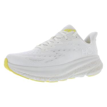 Imagem de HOKA ONE ONE Clifton 9 Tênis feminino, Branco/limonada, 41