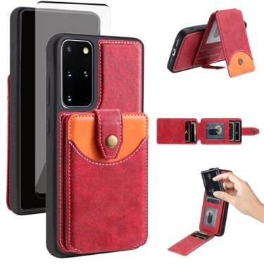 Imagem de Asuwish Capa de celular para Samsung Galaxy S20 5G 6,2 polegadas capa carteira celular compatível com protetor de tela de vidro temperado Magsafe suporte fino suporte de cartão de crédito ID S 20 20S