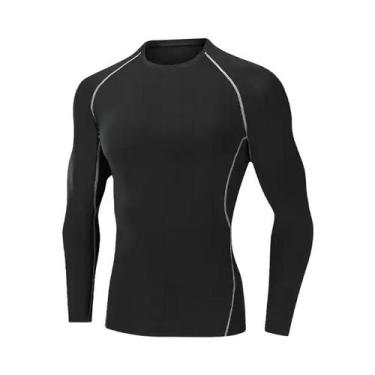 Imagem de Camiseta De Compressão Masculina De Secagem Rápida Para Corrida, Fitne