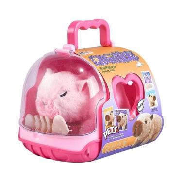 Imagem de Brinquedo De Pelúcia Elétrico Infantil Capivara Andante Com Som, Conju