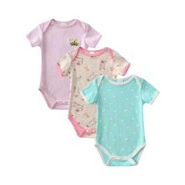 Imagem de Conjunto De Macacão De Verão Para Bebê Menina E Menino 3 Peças Roupas 