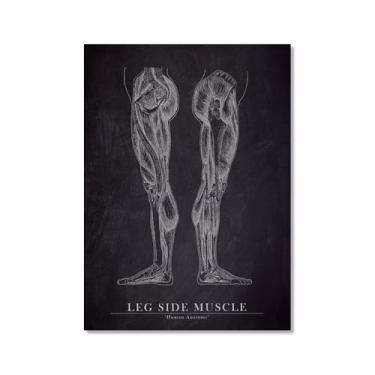 Imagem de Arte de anatomia humana, pintura em tela médica, vintage, esqueleto muscular, educação, pôster, impressão de imagem de parede, decoração de clínica hospitalar (SKU10,11 x 14 polegadas=(28 x 35 cm