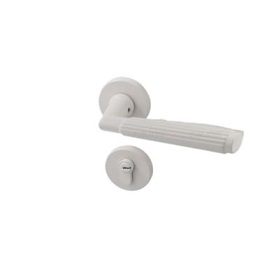 Imagem de Fechadura de porta de quarto de banheiro mecânica interna de madeira fechadura de porta de sala de madeira fechadura dividida para casa (cáqui, atração magnética)