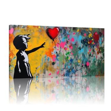 Imagem de Banksy Canvas Home Street Art, Banksy Canvas, Banksy Graffiti Art Print, Pôster Banksy, Pôster de Impressão de Arte de Rua, Arte de Parede Colorida - (72 x 142 cm) 71 x 142 cm sem moldura