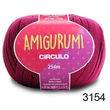 Imagem de LINHA AMIGURUMI 125G COR 3154 VINHO - Fio de Algodão Mercerizado - Cír