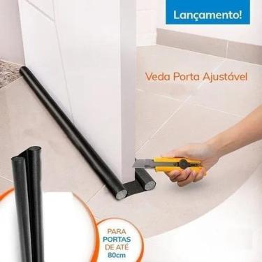 Imagem de 2X Kit 2 Protetores De Porta Veda A Entrada De Poeira Ajusta