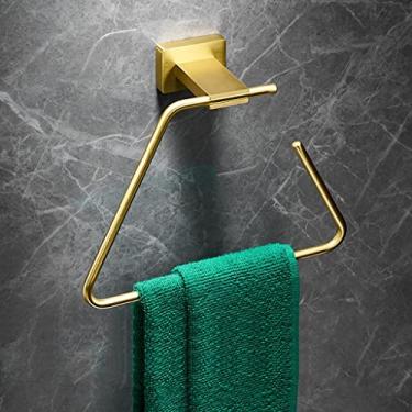 Imagem de 3FLQOOPP Toalheiros, suporte de toalha de banho, toalha de mão de banheiro, toalheiro de cobre estilo leve de latão, rack de armazenamento de banheiro, toalha de barra de toalha de banheiro Feito na