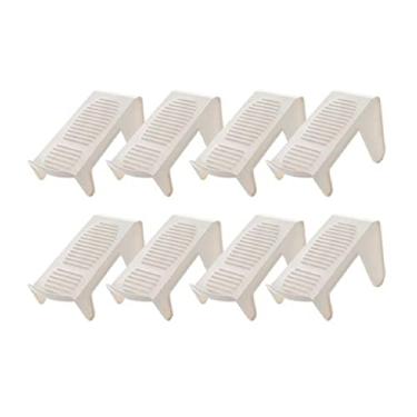 Imagem de HHHJQFAAT Organizador de slots de sapato, rack de acabamento doméstico suporte de sapato de plástico ajustável para dormitório economia de espaço, antiderrapante (cor: C) (D)