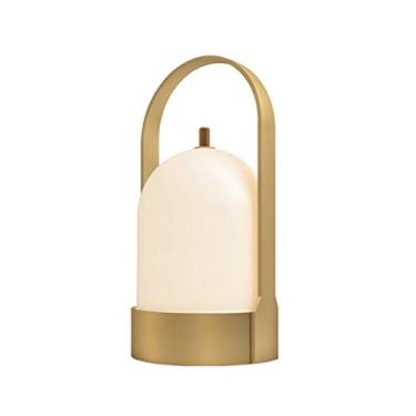 Imagem de U5GAAALPPQ9 Requintada Lâmpada LED Portátil Lâmpada de Mesa Lanterna Portátil Lâmpada de Mesa Regulável 3 Níveis Brilho Toque Senor 4000mAh Bateria Recarregável USB Lâmpada de Mesa Durável (Cor: Ouro)