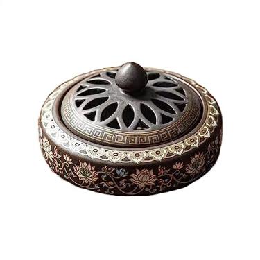 Imagem de Queimador de incenso de cerâmica esmaltado clássico de alta qualidade pintado à mão decoração de mesa de chá zen suporte de incenso decoração