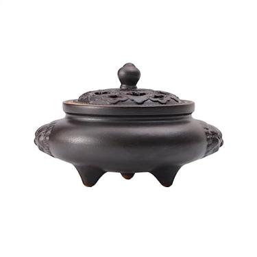 Imagem de Tripé clássico retrô chinês com três pernas, queimador de incenso de sândalo, decoração de casa, ornamentos de suporte de incenso