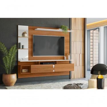 Imagem de Painel Intense Painel Para Tvs Até 55 Polegadas 2 Portas Jequitiba Off White Perolizado Lukaliam