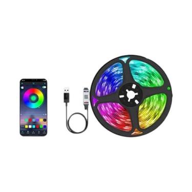Imagem de Fitas LED RGB Com Mudança De Cor Controle Por APP Com Controle Remoto 