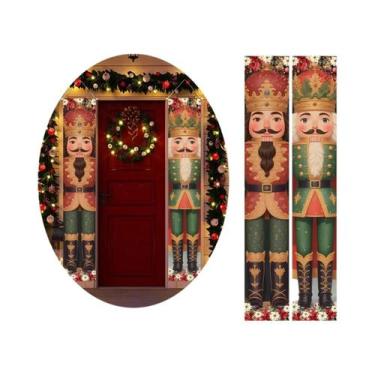 Imagem de Banner De Porta Feliz Natal Decoração Para Casa 2025 Navidad Kerst Nat