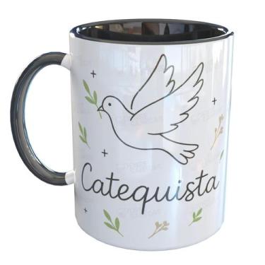Imagem de Caneca Porcelana Catequista - Pense Canecas, Preto