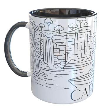 Imagem de Caneca Porcelana Capitólio - Pense Canecas, Preto