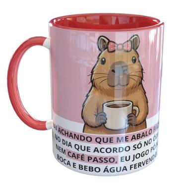 Imagem de Caneca Porcelana Capivara Vai Achando Que Me Abalo - Pense Canecas, Ve