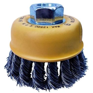 Imagem de Escova de Aço Carbono Torcido 2.1/2" Esmerilhadeira * 11302 - Pequi