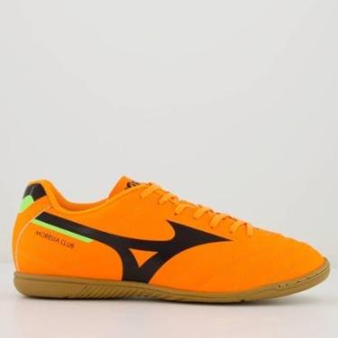 Imagem de Chuteira Mizuno Morelia Club IN Futsal Laranja e Preta-Masculino