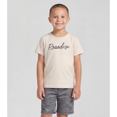 Imagem de Conjunto Infantil Menino Camiseta E Bermuda Select Bege, 4, Bege