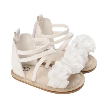 Imagem de Sapatos De Batismo Para Meninas Recém-Nascidas, Brancos, Com Solado De