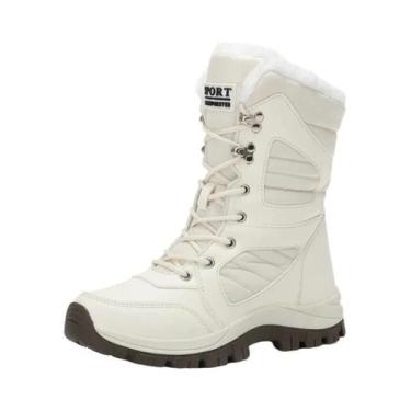 Imagem de Botas De Neve Femininas Impermeáveis De Cano Alto Para Inverno, Quente