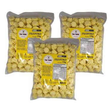 Imagem de 600 Mini Suspiros Premium Lembrancinha 3x170g Cor Amarelo
