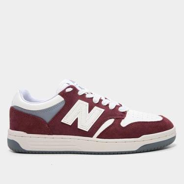 Imagem de Tênis New Balance 480 Low Masculino, Vermelho, 40