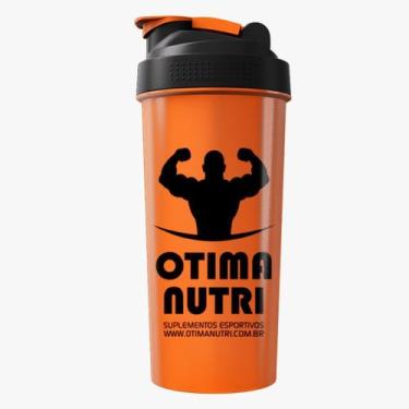 Imagem de Coqueteleira 600ml Laranja e Preto - OtimaNutri