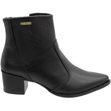 Imagem de Bota Cano Baixo Pegada Salto Grosso Soft Touch Feminina, Preto, 36
