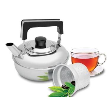 Imagem de Chaleira aço inox com filtro para chá 1 litro Ravinox 000610