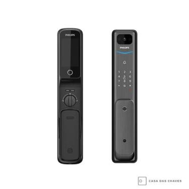Imagem de Fechadura Digital Philips Alpha VP-5 com vídeo porteiro, maçaneta Push