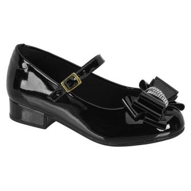 Imagem de Sapato Feminino Infantil Molekinha Sapato Boneca 2528.115, Preto, 31