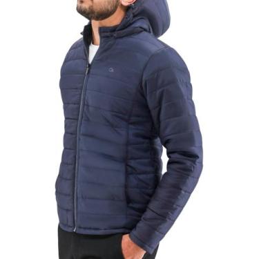 Imagem de Jaqueta Masculina Ogochi Cult Slim Matelada Capuz Preta Csual, Azul, P