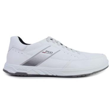 Imagem de Sapatênis Masculino Pegada Microfibra Branco - 1720, 40, Branco