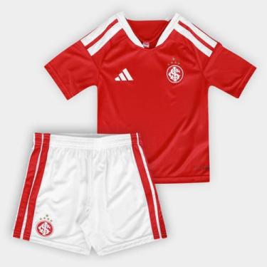 Imagem de Kit Infantil Internacional 26/27 s/n Torcedor Adidas, Vermelho, 5/6A
