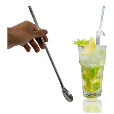 Imagem de Colher drink grande 30 cm de inox aplha premium - ORIGINAL