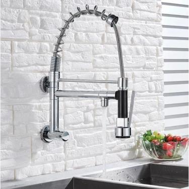 Imagem de Torneira Cozinha Parede Gourmet Monocomando Spray K9032 Luuk Young