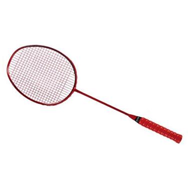 Imagem de HiXB Raquete de Badminton Material de fibra de carbono Esportes ao ar livre e Fitness Pacote inclui 3 Badminton/Bolsa portátil adequada para adultos, vermelha