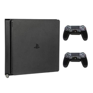 Imagem de HumanCentric Suporte PS4 para PS4 Slim + 2 suportes de controle | Montagem na parede ou na parte traseira da TV | Patente pendente