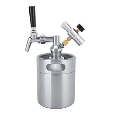 Imagem de Growler de cerveja, dispensador de cerveja de pressão ajustável Kit Kegerator portátil 2L para chope de cerveja artesanal para homebrew