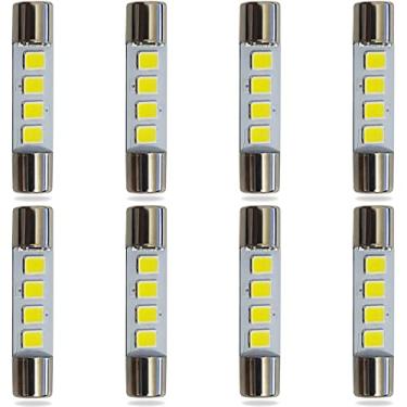 Imagem de Bojer Lâmpada de LED para carro de 28 mm, 29 mm, 6612F 6614F 6615F 6641 Festoon, adequado para luzes de espelho de vaidade, porta-sol ou luzes de área de carga, 6000 K, branco, 8 peças